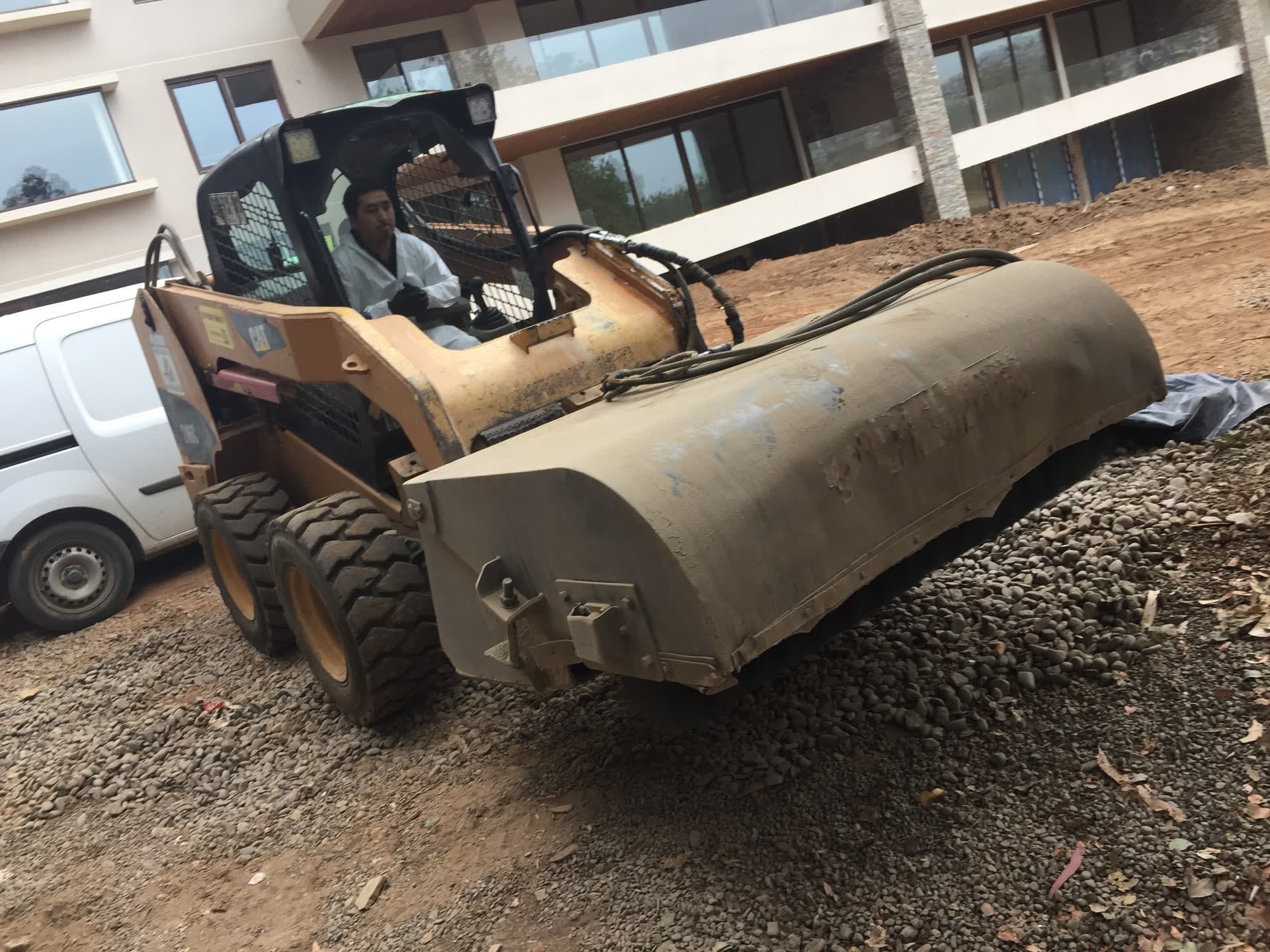 Barredora de calles en operación